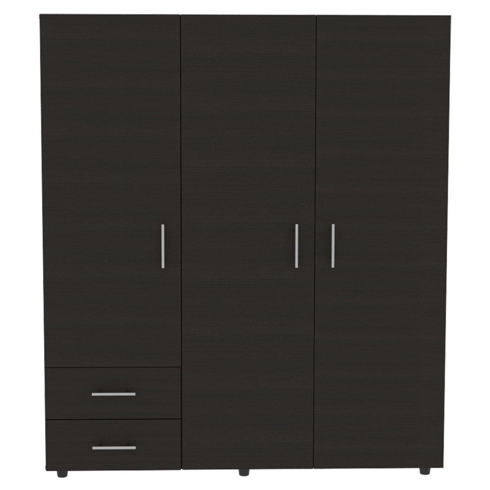 Closet Dassel Wengue 140.1x161.5cm con 2 Cajones con 3 Entrepaños - Closets | Bylmo