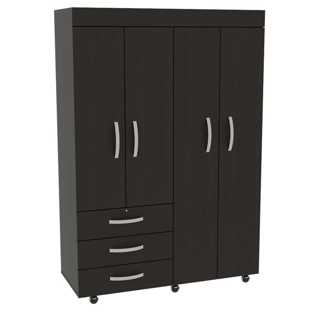 Closet Denver Wengue 119 cm con Cuatro Puertas y Dos Cajones - Closets | Bylmo