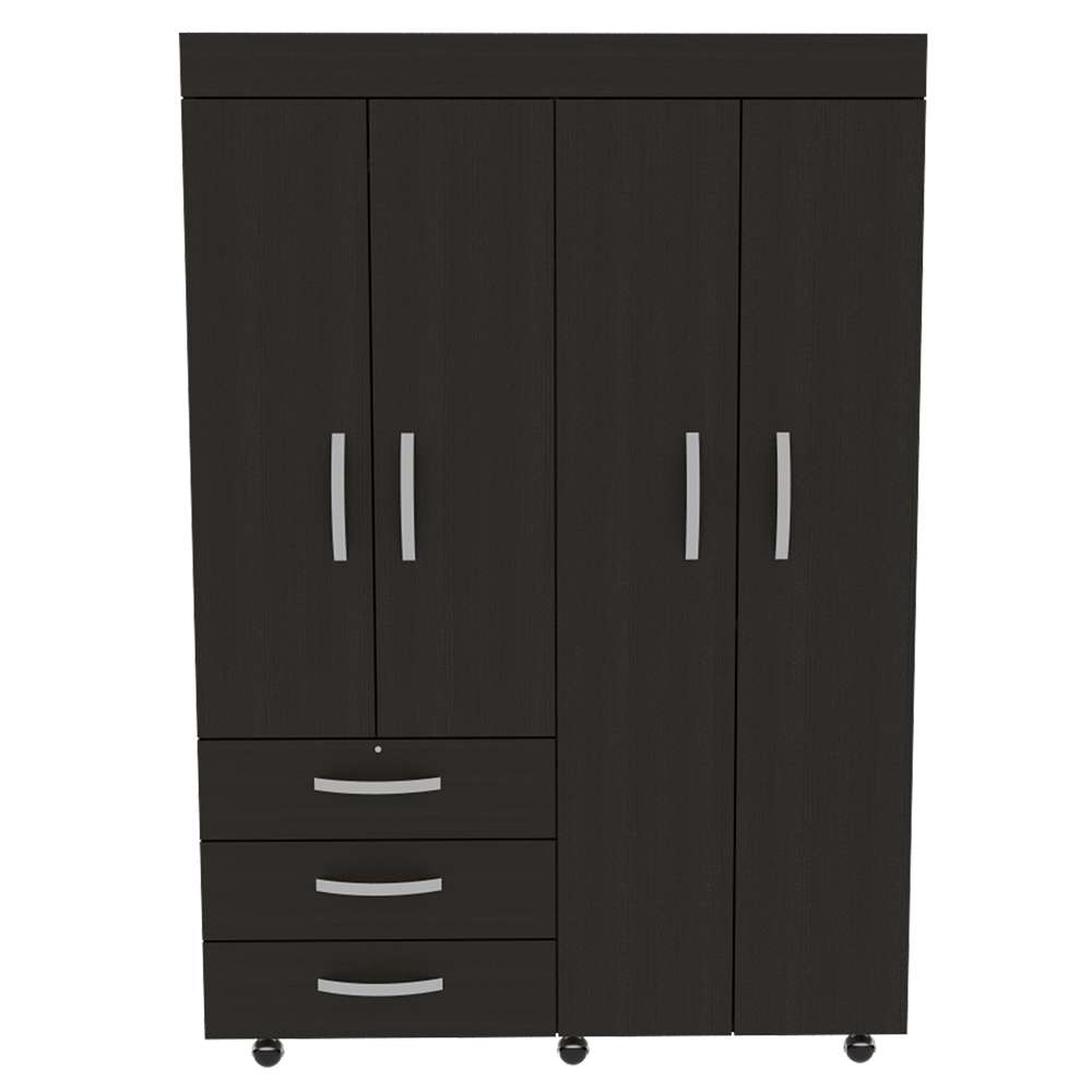 Closet Denver Wengue 119 cm con Cuatro Puertas y Dos Cajones - Closets | Bylmo