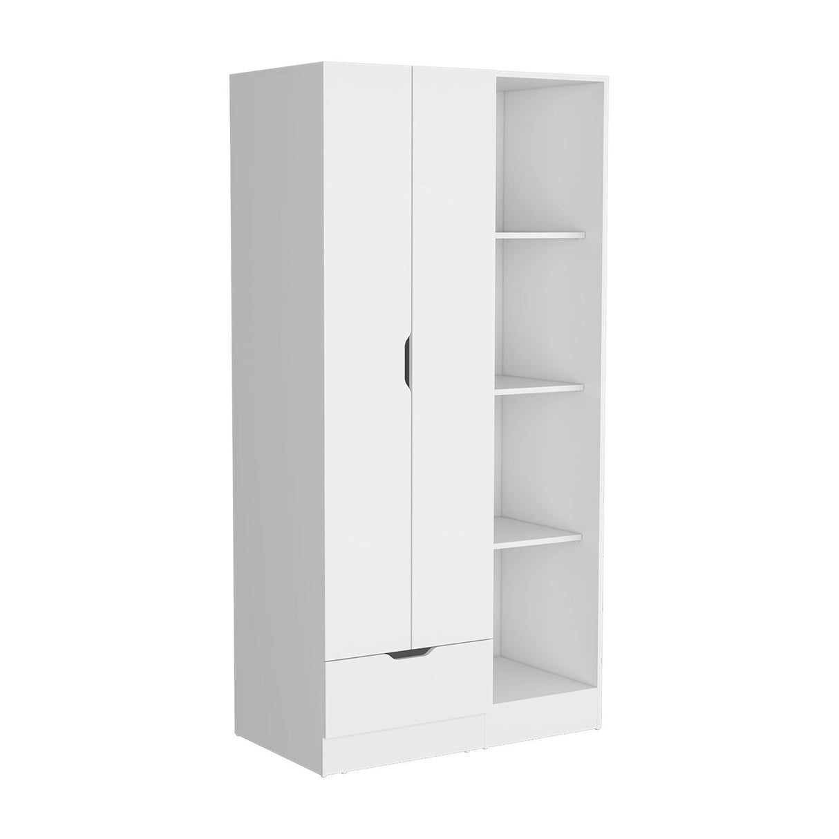Closet Éclat Blanco 90 cm con Dos Puertas y Un Cajón - Closets | Bylmo