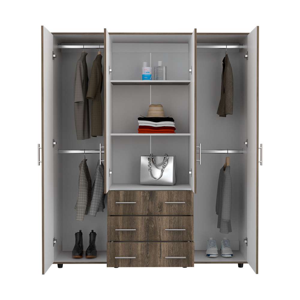 Closet Fontan Bellota 150 cm con Cuatro Puertas y Tres Cajones - Closets | Bylmo