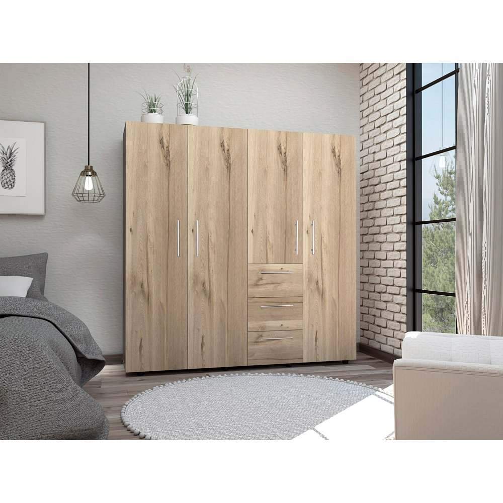 Closet Harlem Duna 180 cm con Cuatro Puertas y Tres Cajones - Closets | Bylmo