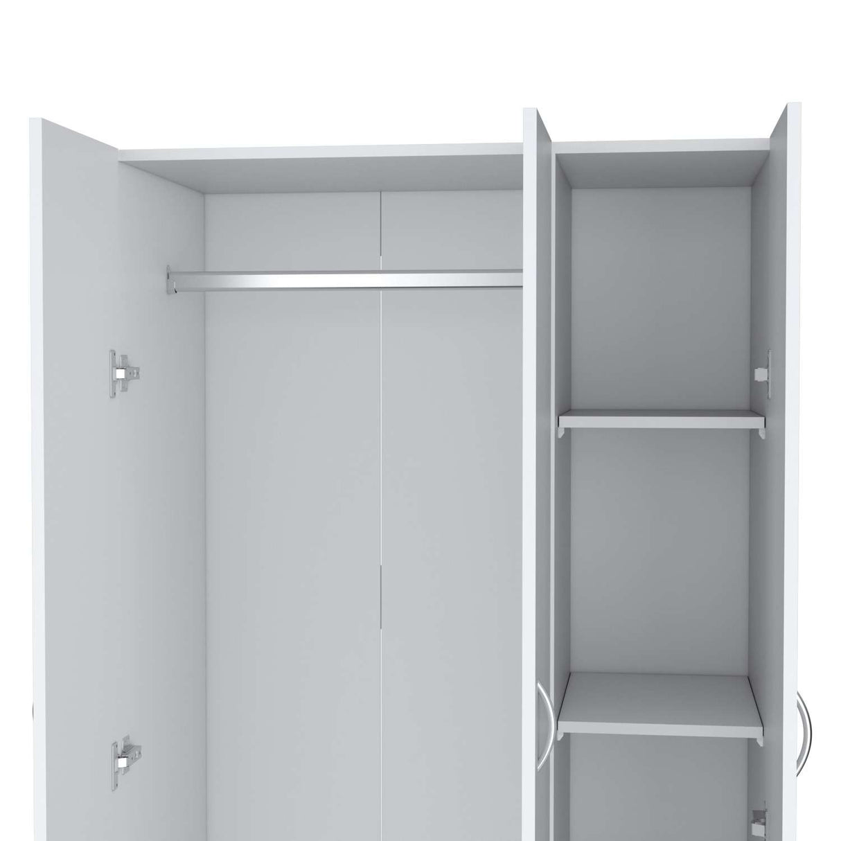 Closet Luna Blanco 90 cm con Tres Puertas y Dos Cajones - Closets | Bylmo