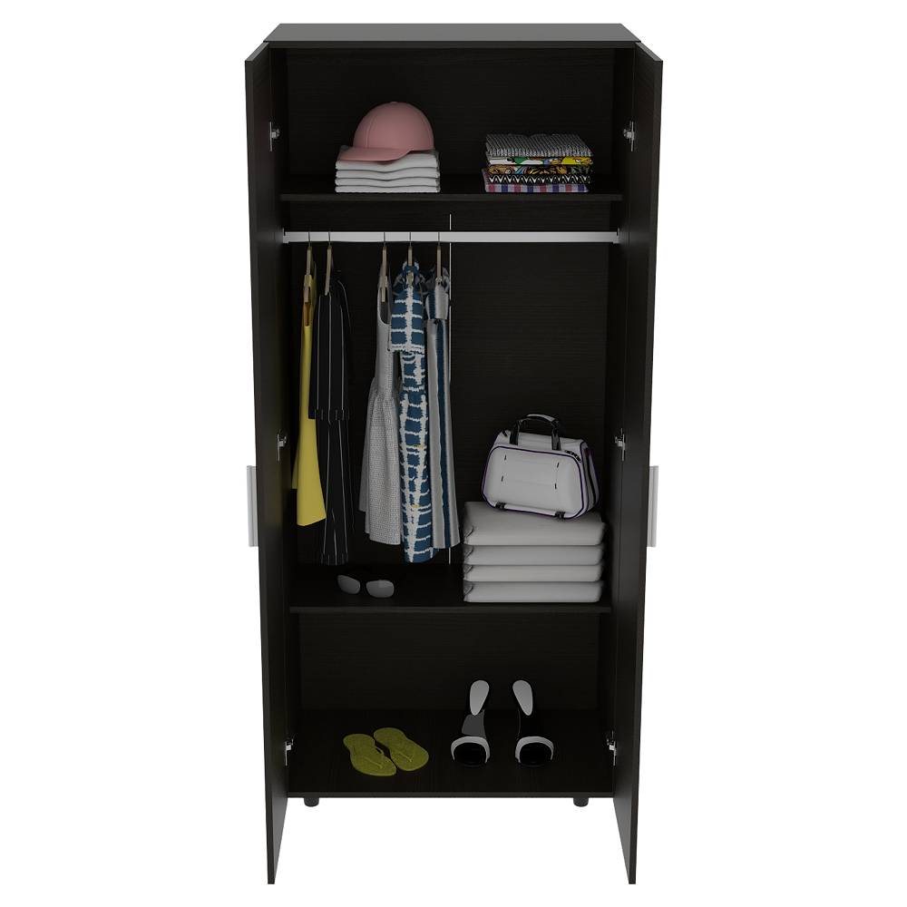 Closet Madrid Plus Wengue 80 cm con Dos Puertas - Closets | Bylmo