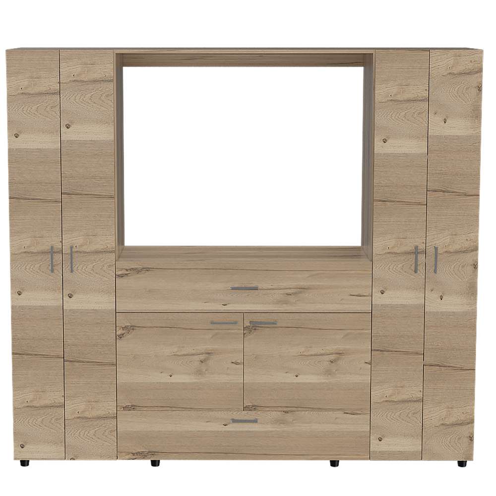 Closet Manila Duna 198.4x179.9cm con 1 Cajones con 4 Entrepaños con Espacio para TV - Closets | Bylmo