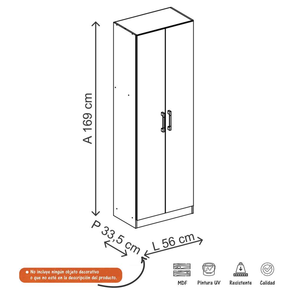 Mueble de Aseo Legno 56x169cm con Dos Puertas - Muebles Organizadores | Bylmo