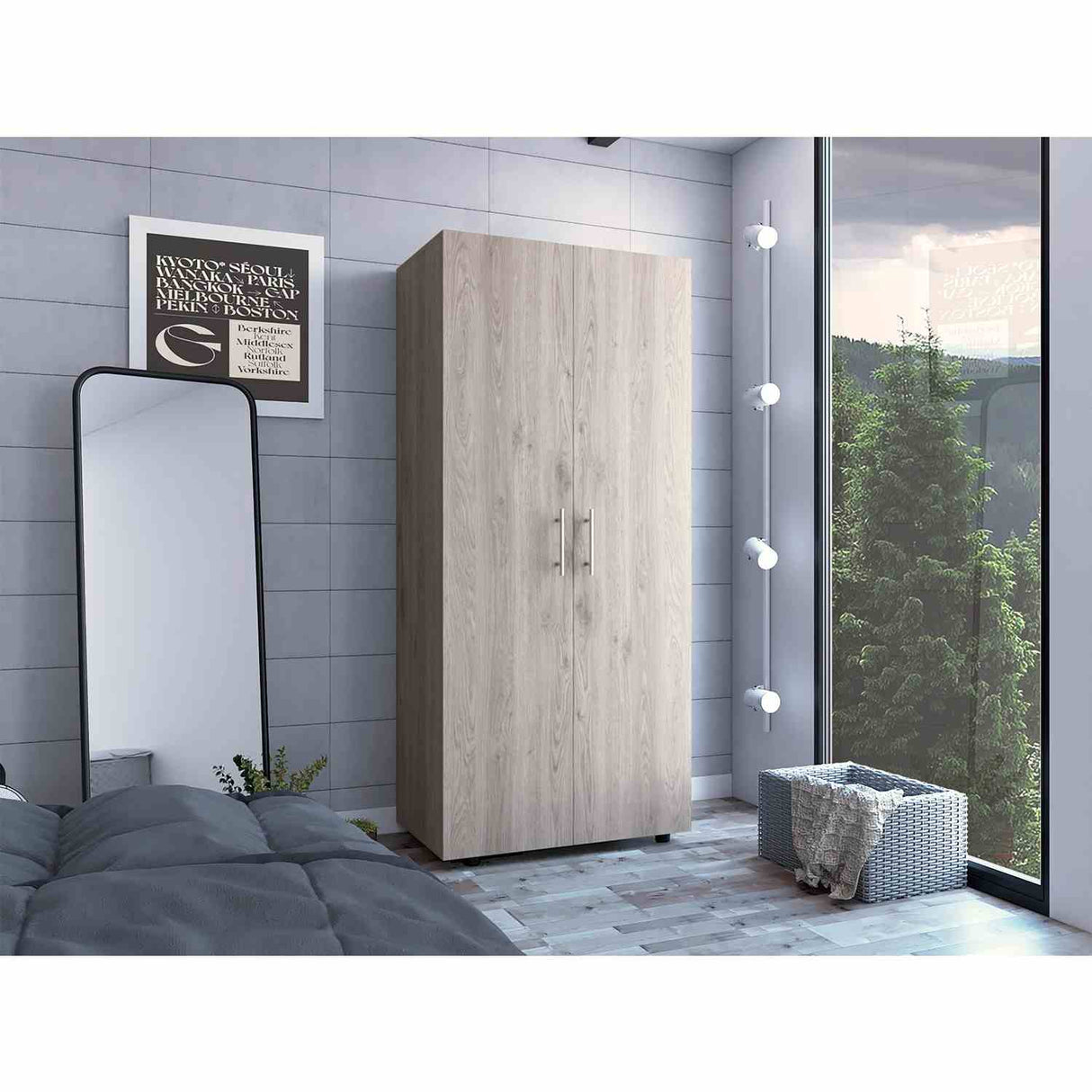 Closet Tera Bardolino 80x180cm sin Cajones con 3 Entrepaños - Closets | Bylmo