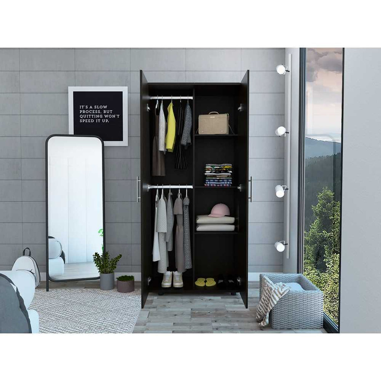 Closet Tera Wengue 80 cm con Dos Puertas - closets | Bylmo