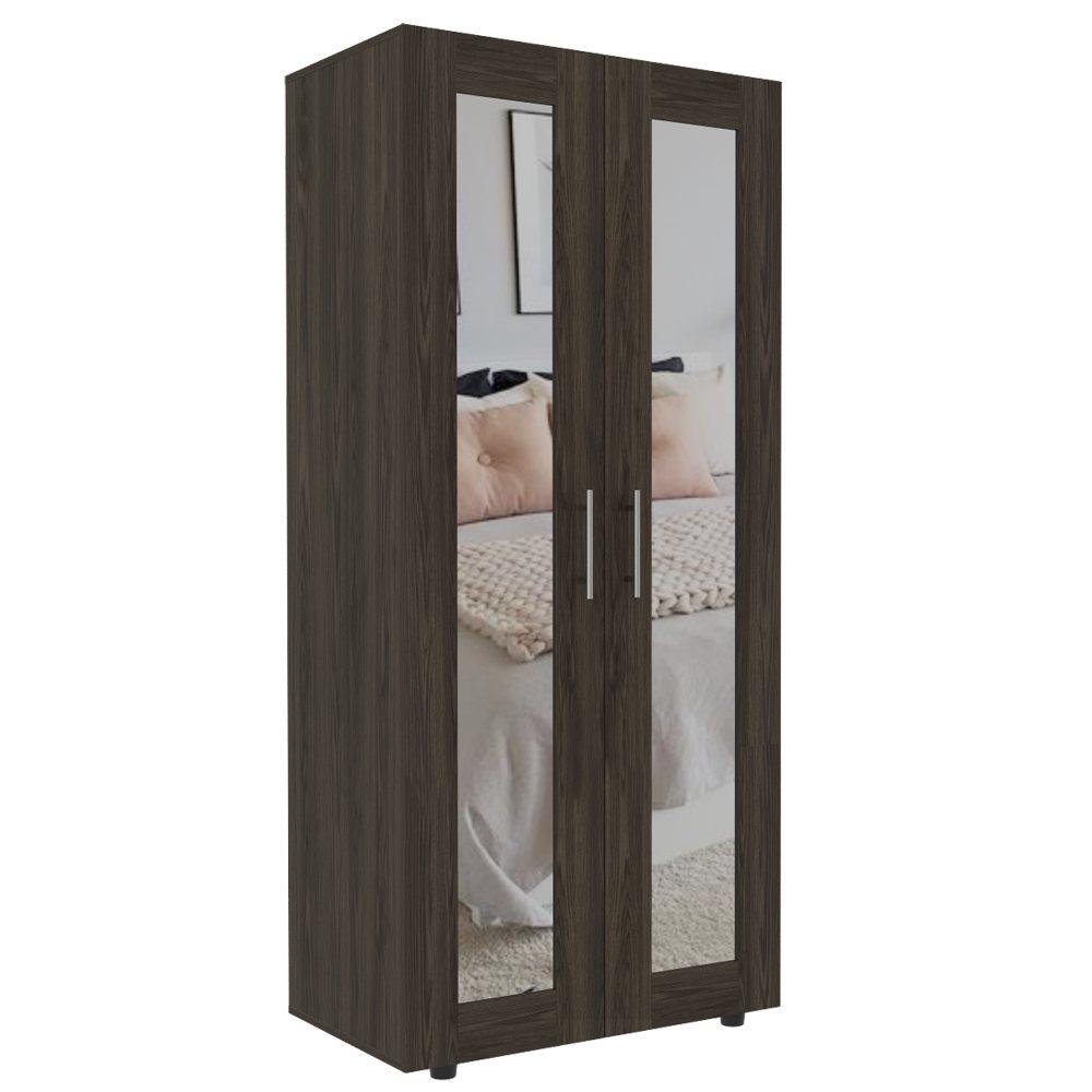 Closet Imperial Coñac 80 cm con Espejos y Dos Puertas - Closets | Bylmo