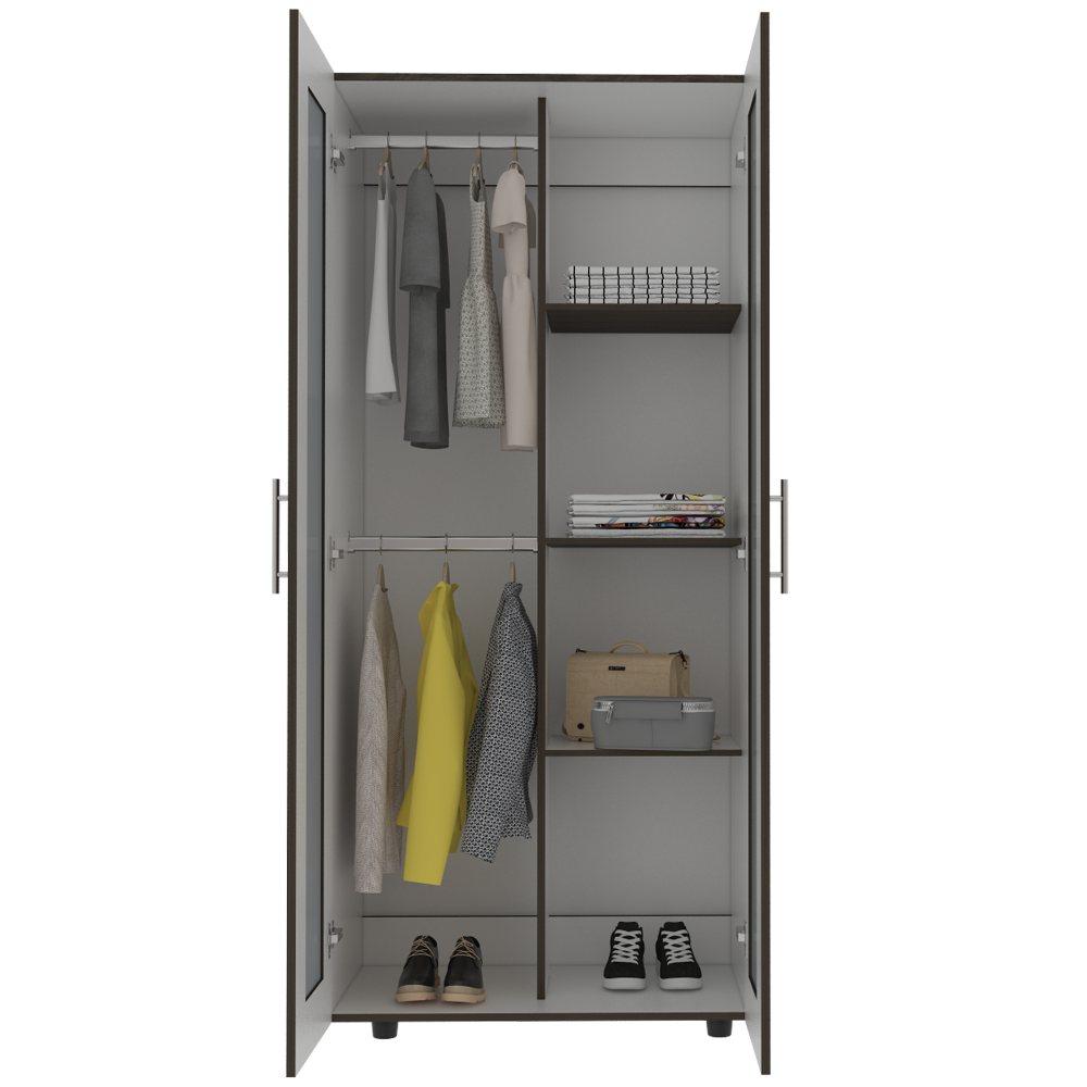 Closet Imperial Coñac 80 cm con Espejos y Dos Puertas - Closets | Bylmo