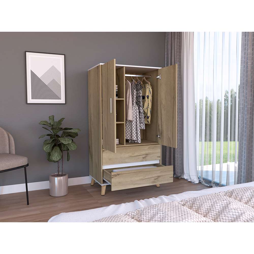 Closet Z Duna 80 cm con Dos Puertas y Dos Cajones - Closets | Bylmo