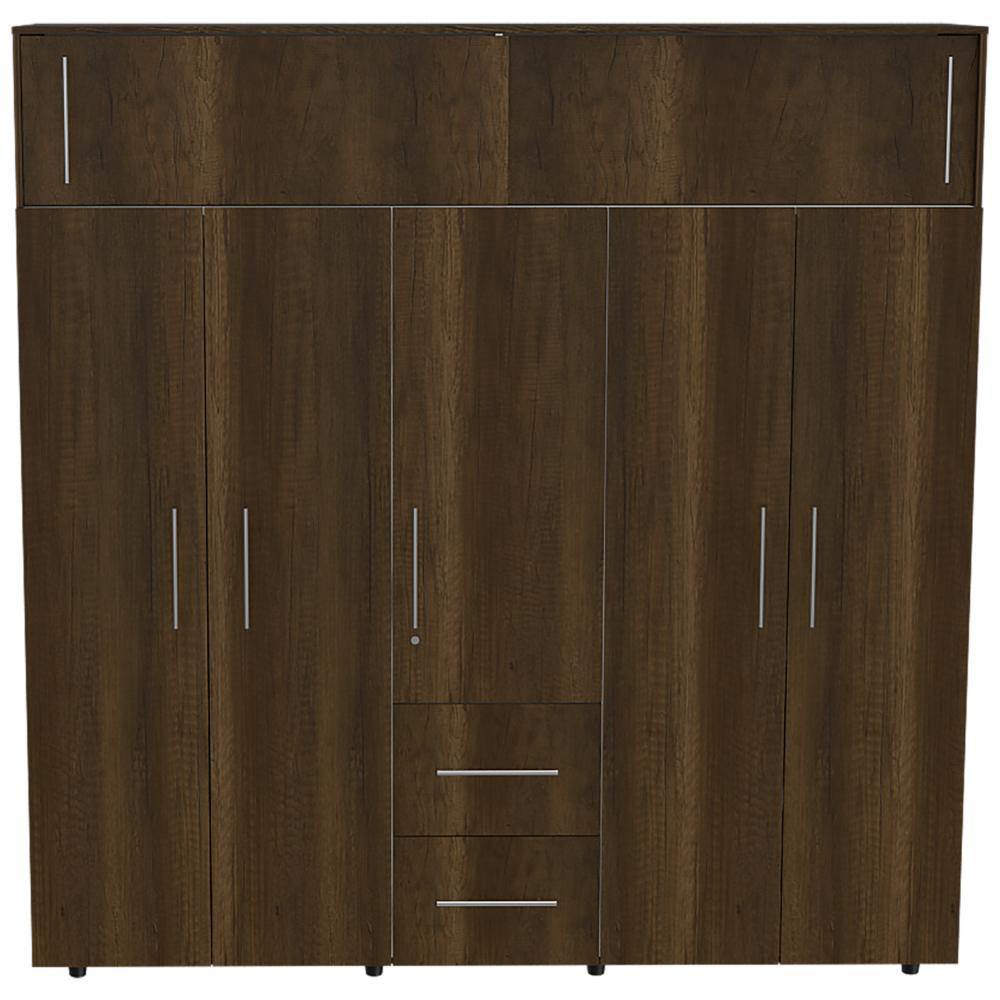 Closet Bigaf Caramelo 200 cm con Siete Puertas y Tres Cajones - Closets | Bylmo
