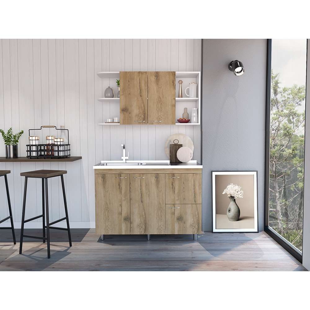 Cocina Elica Macadamia 120 cm Izquierda con Mesón - Cocinas | Bylmo