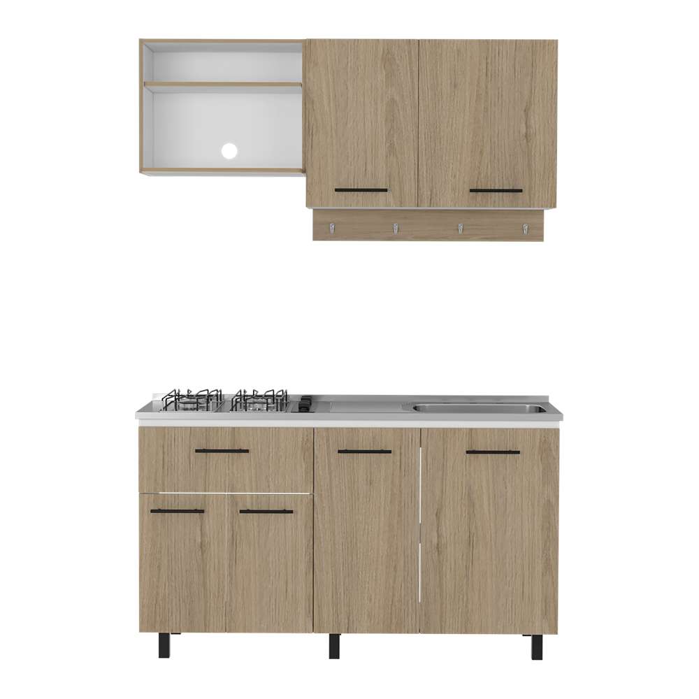 Cocina Alani Rovere 150 cm Derecha con Mesón - Cocinas | Bylmo