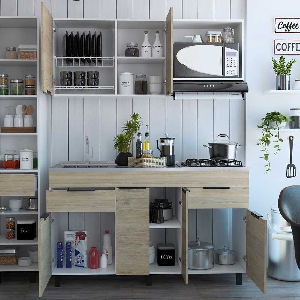 Cocina Laport Rovere 150 cm Izquierda con Mesón - Cocinas | Bylmo