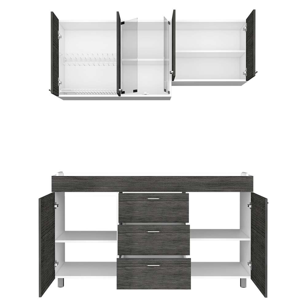 Cocina Lumina Blanco 150x84.5cm sin Mesón - Cocinas | Bylmo