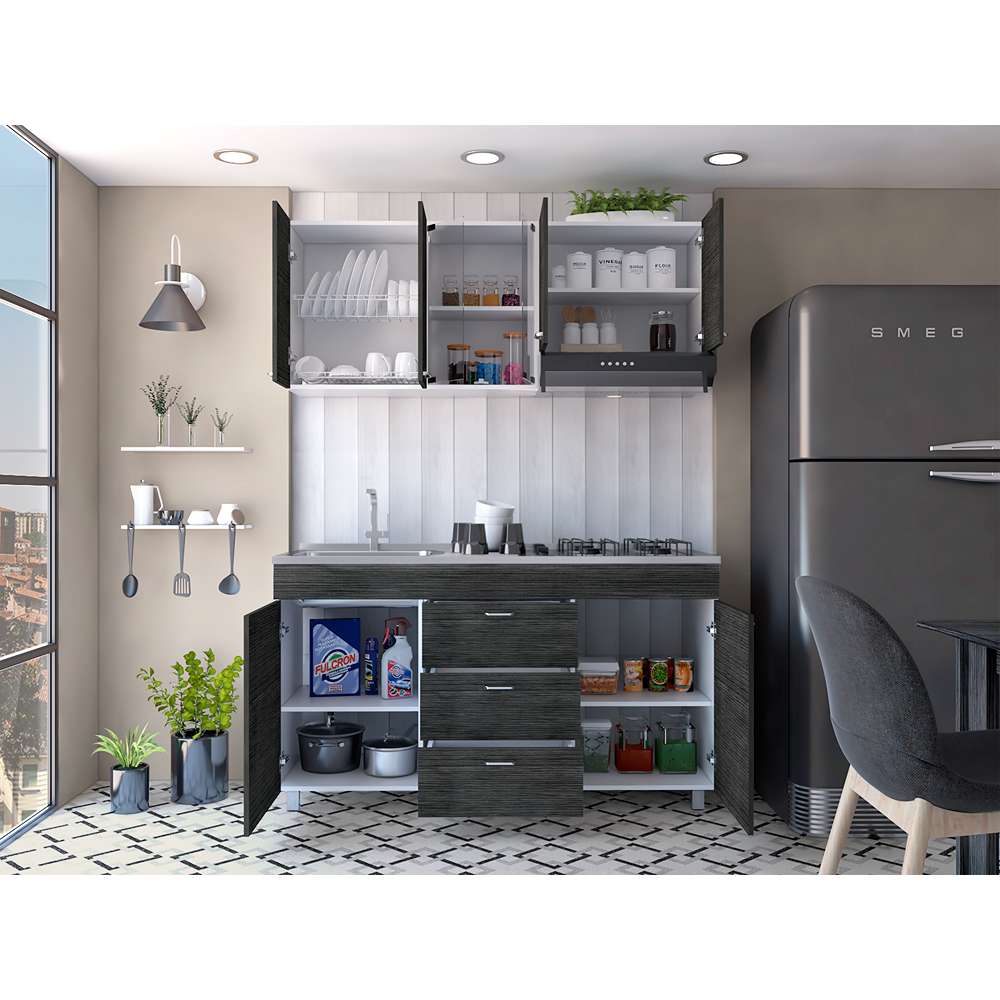 Cocina Lumina Blanco 150x84.5cm sin Mesón - Cocinas | Bylmo
