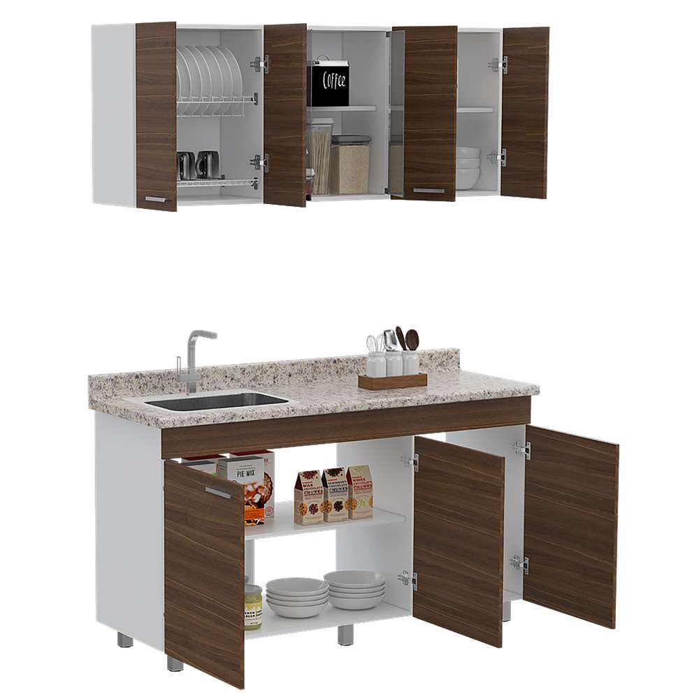 Cocina Sicilia Amareto 150 cm Izquierda con Mesón - Cocinas | Bylmo