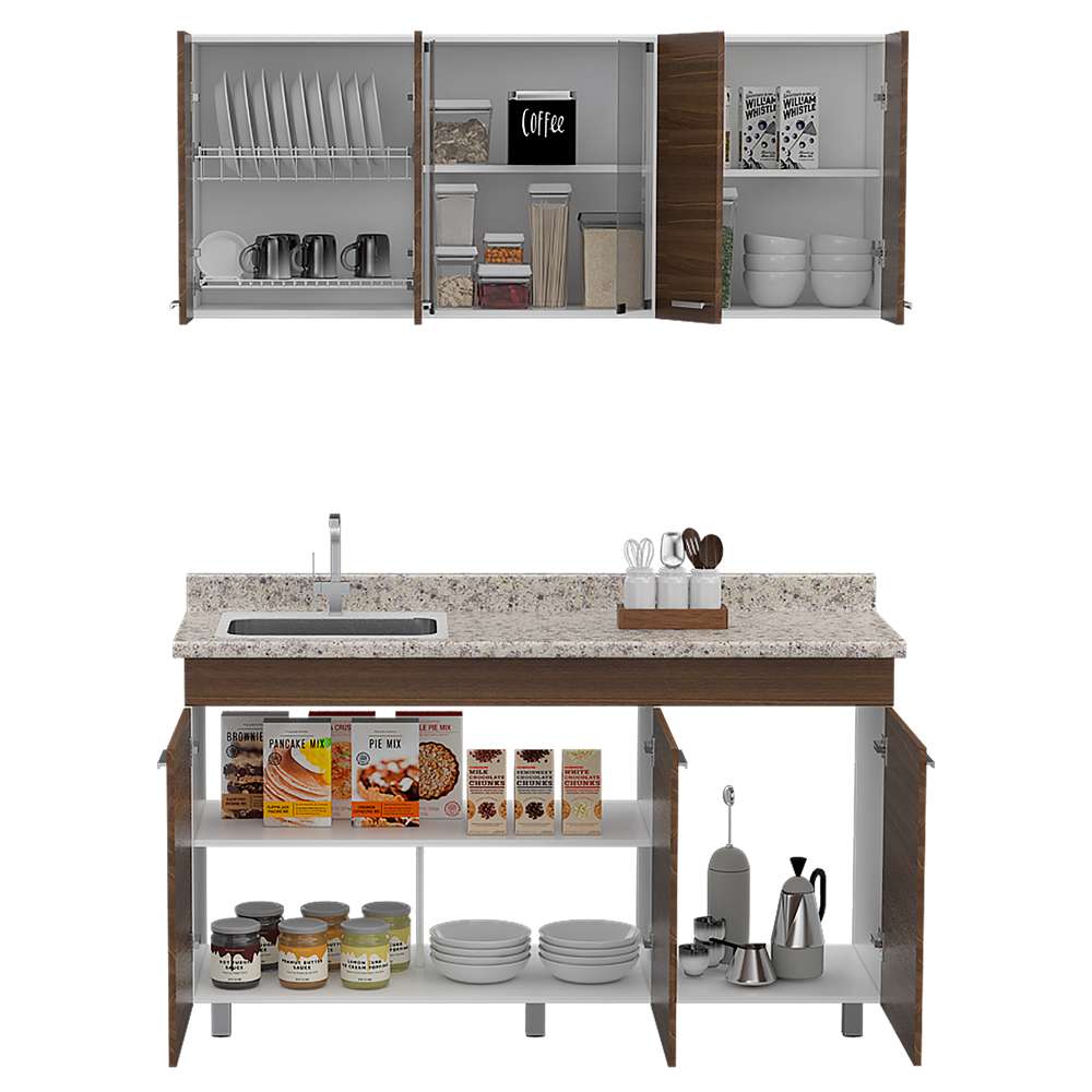 Cocina Sicilia Amareto 150 cm Izquierda con Mesón - Cocinas | Bylmo