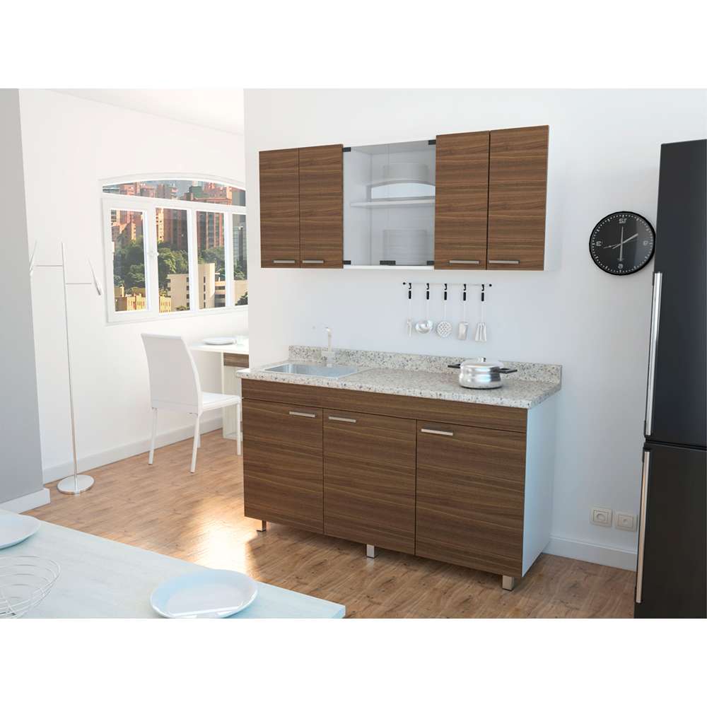 Cocina Sicilia Amareto 150 cm Izquierda con Mesón - Cocinas | Bylmo