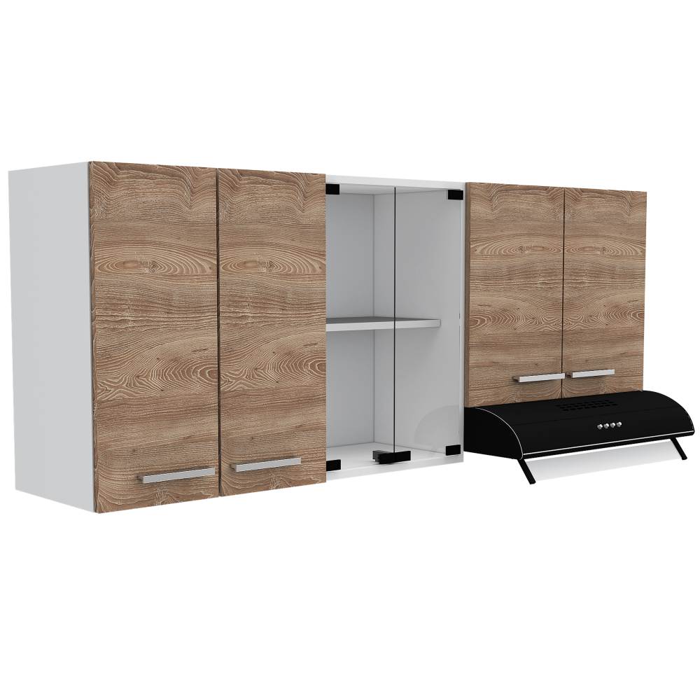 Mueble Superior Sicilia Miel y Blanco 150 cm - Cocinas | Bylmo