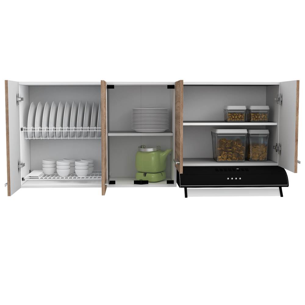 Mueble Superior Sicilia Miel y Blanco 150 cm - Cocinas | Bylmo