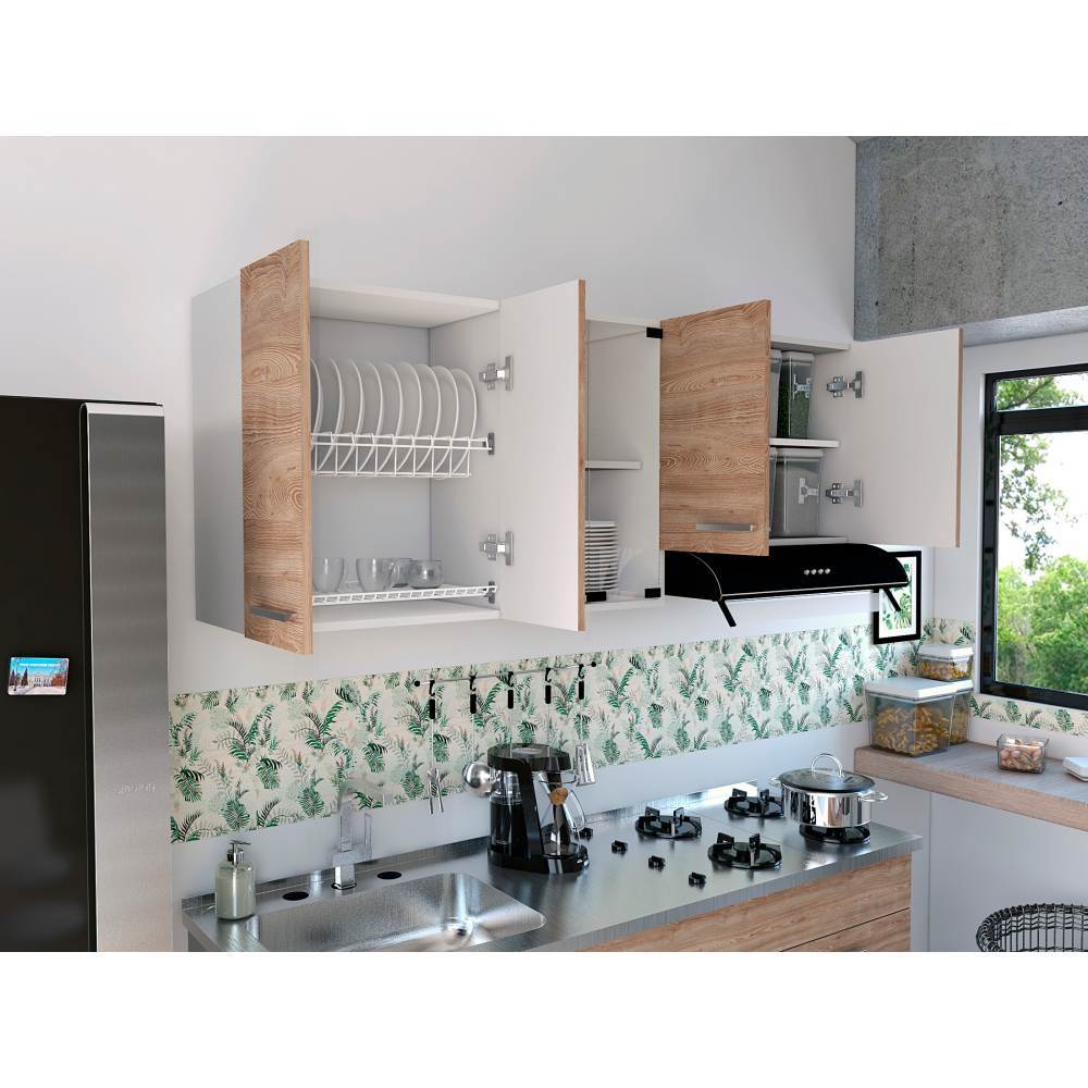 Mueble Superior Sicilia Miel y Blanco 150 cm - Cocinas | Bylmo