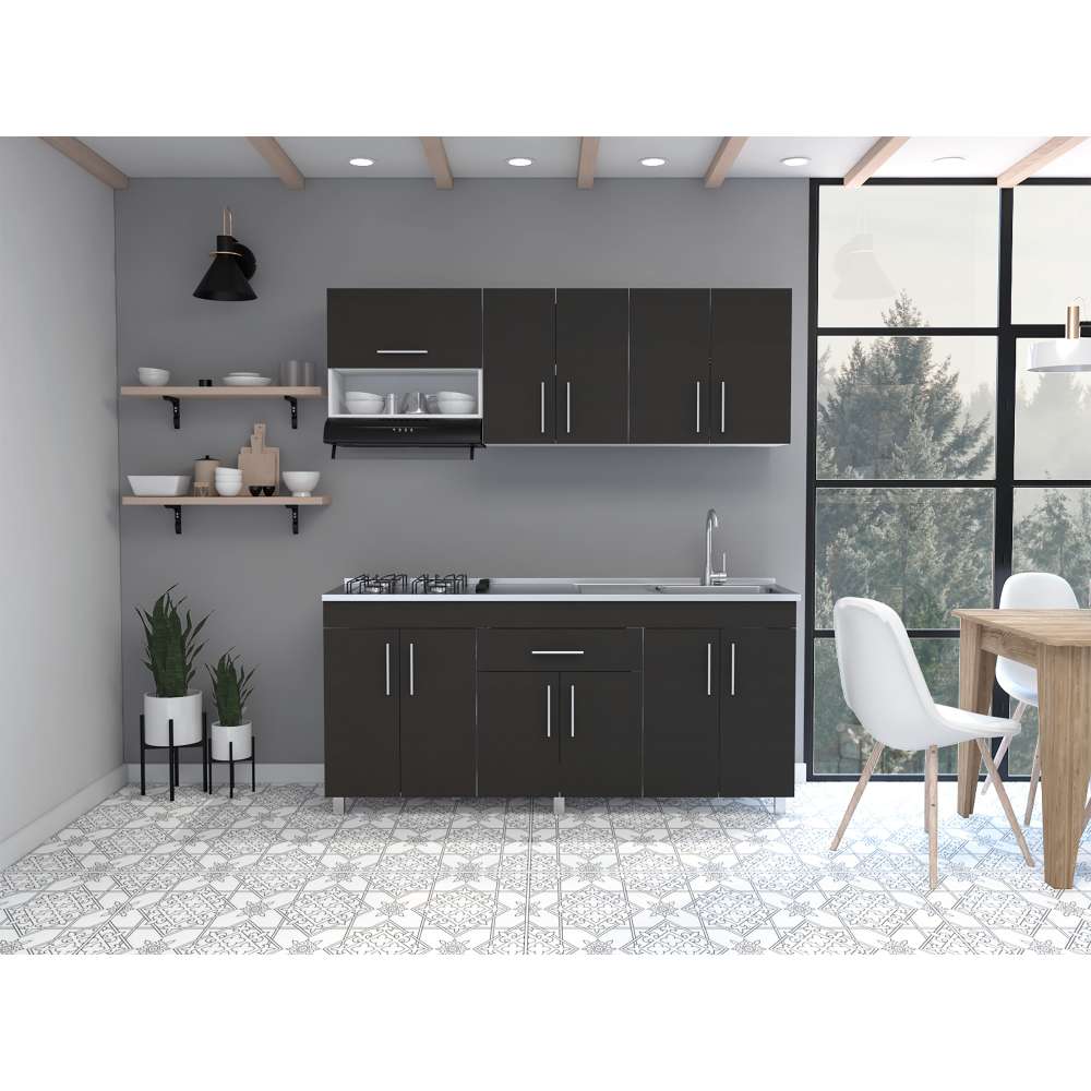 Cocina Mariana Wengue 180 cm Derecha con Mesón
