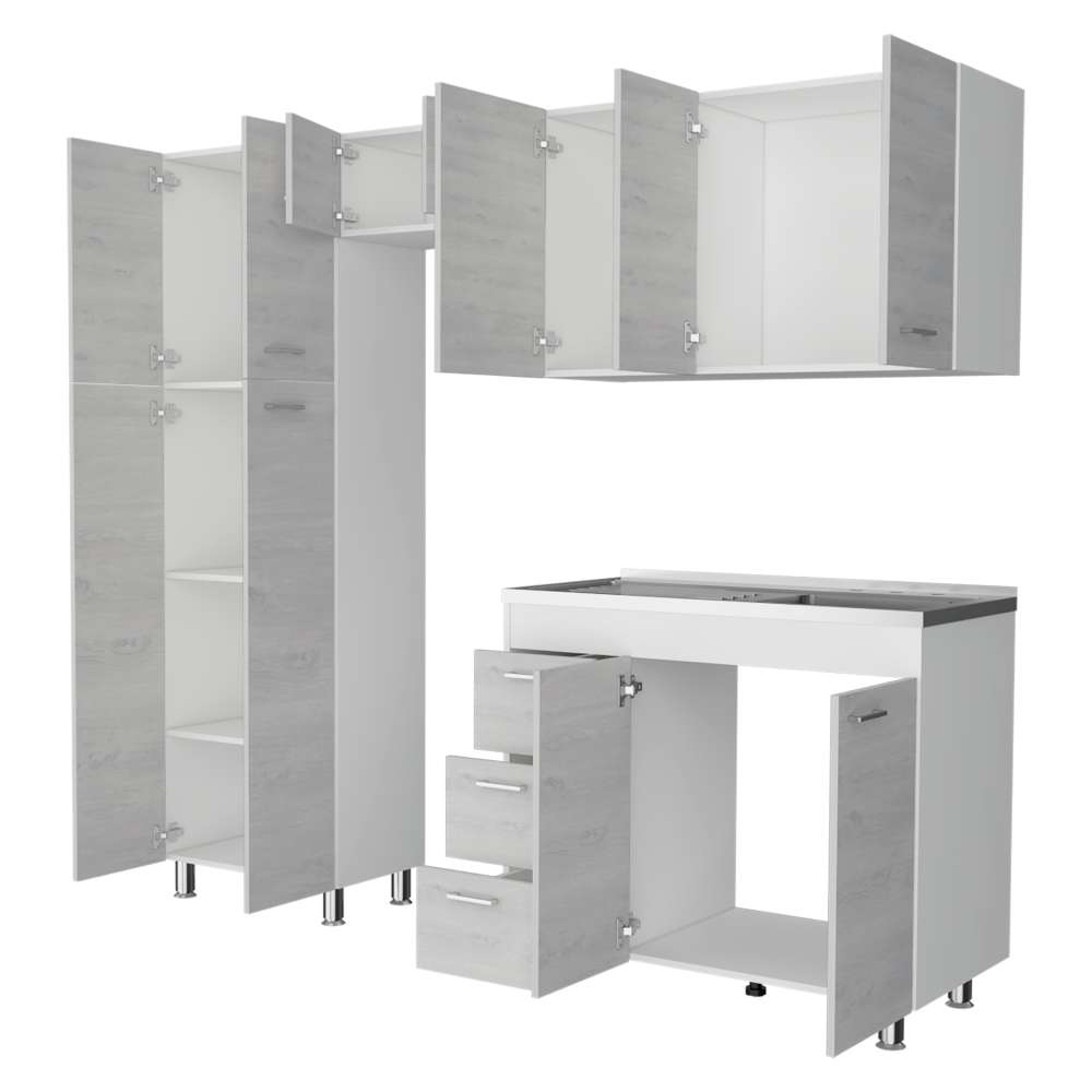 Cocina Ferreti Artiko 220 cm Derecha con Mesón - Cocinas | Bylmo