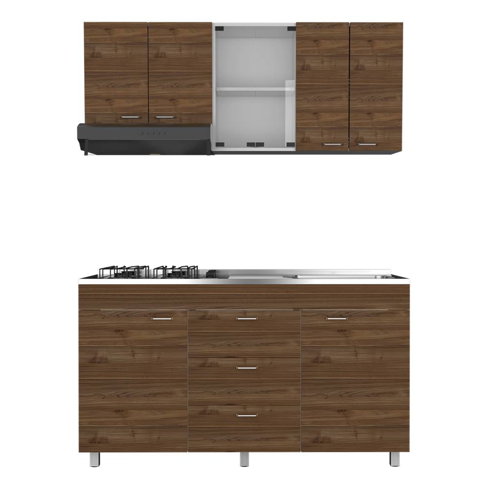 Cocina Lumina Gales 150 cm Derecha con Mesón y Campana - Cocinas | Bylmo