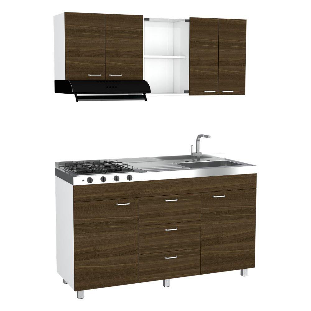 Cocina Lumina Amareto 150 cm Derecha con Mesón - Cocinas | Bylmo