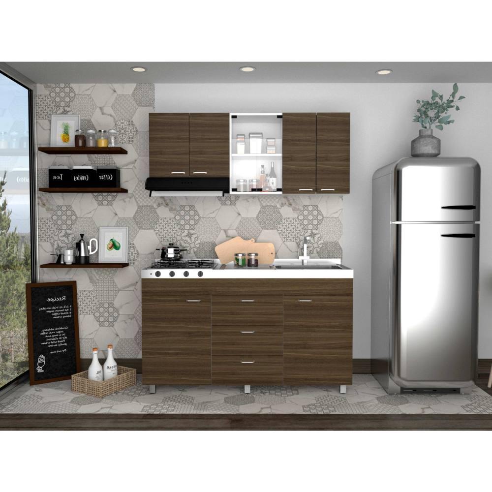 Cocina Lumina Amareto 150 cm Derecha con Mesón - Cocinas | Bylmo