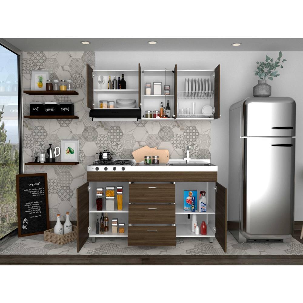 Cocina Lumina Amareto 150 cm Derecha con Mesón - Cocinas | Bylmo