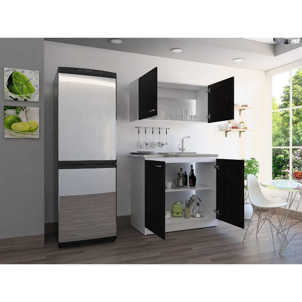 Cocina Nápoles Roble Gris 100 cm Derecha con Mesón - Cocinas | Bylmo