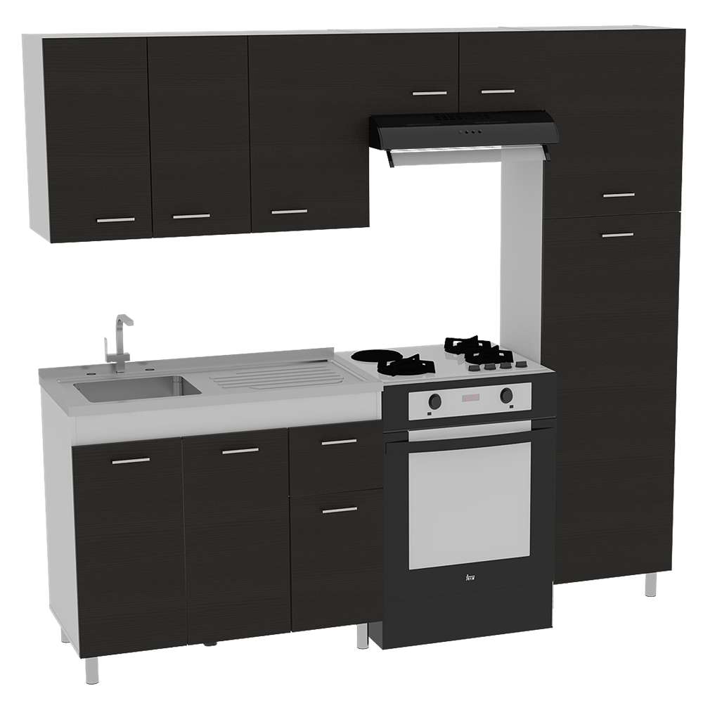 Cocina Volare Wengue 250 cm Izquierda - Cocinas | Bylmo