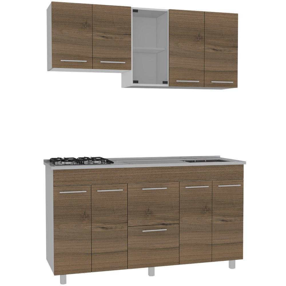 Cocina Luna Expreso 150 cm Derecho con Mesón - Cocinas | Bylmo