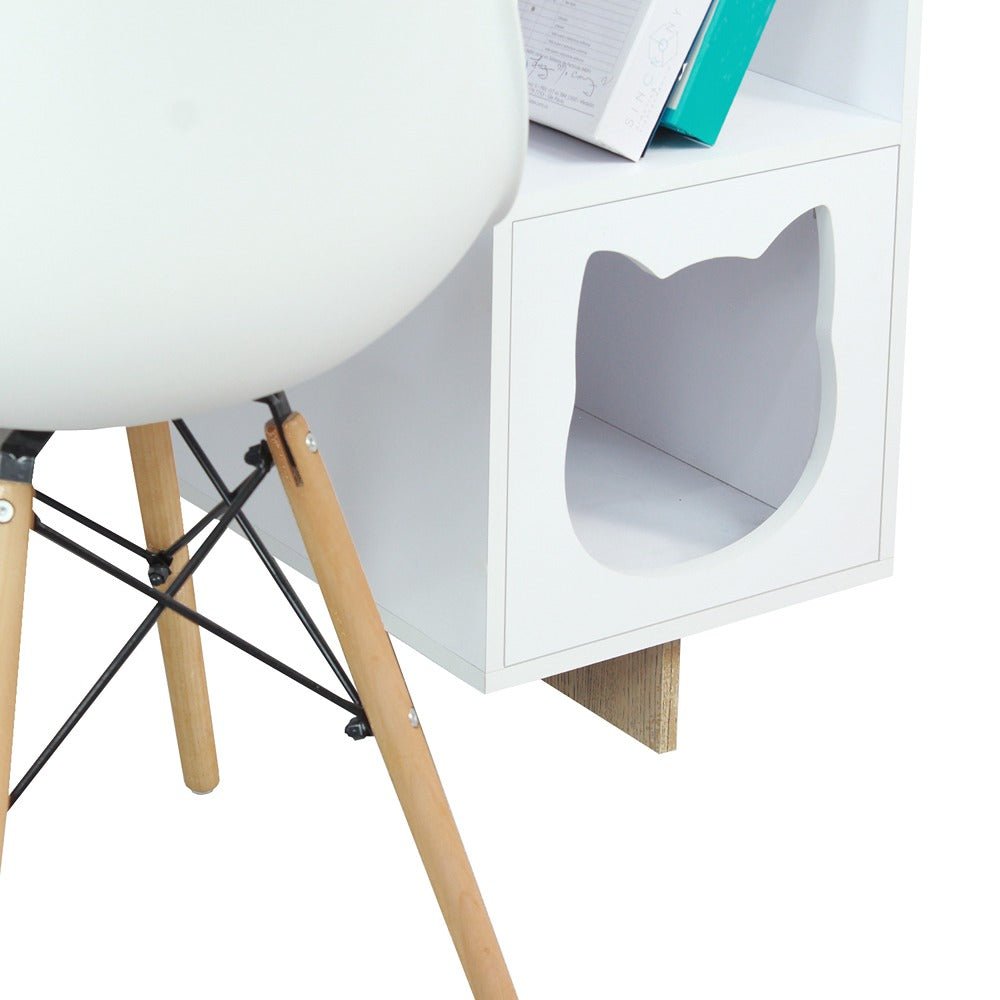 Combo Escritorio y Silla Basic Blanco 110 cm con Espacio para Mascota - Combos Oficina | Bylmo