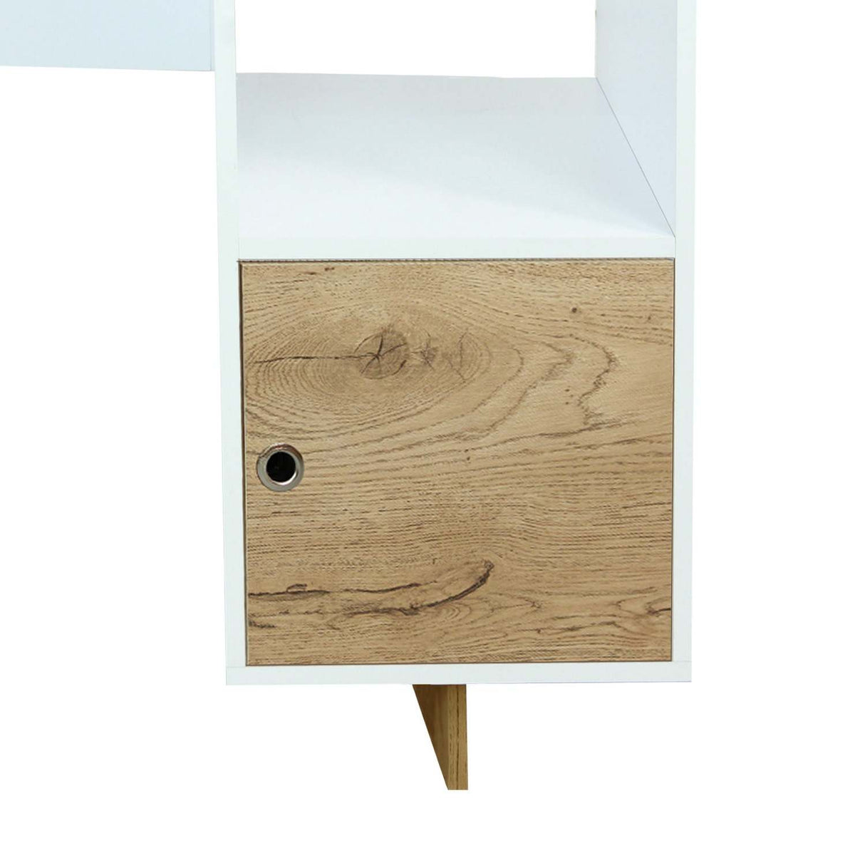 Combo Escritorio y Silla Linea Flow Blanco 110 cm con un Cajón - Combos Oficina | Bylmo