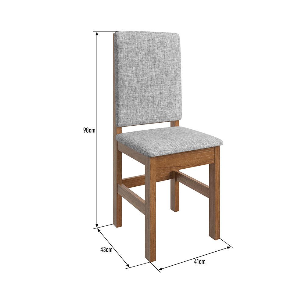 Comedor Columbus Canela 130 cm de Seis Puestos (Incluye Sillas) - Comedores | Bylmo