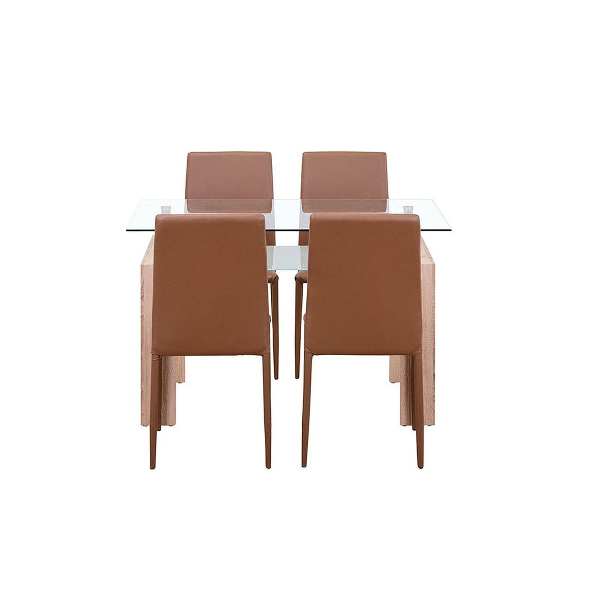 Comedor Diniza Cafe 120x70cm Rectangular de Cuatro Puestos y con Cuatro Sillas - Comedores | Bylmo