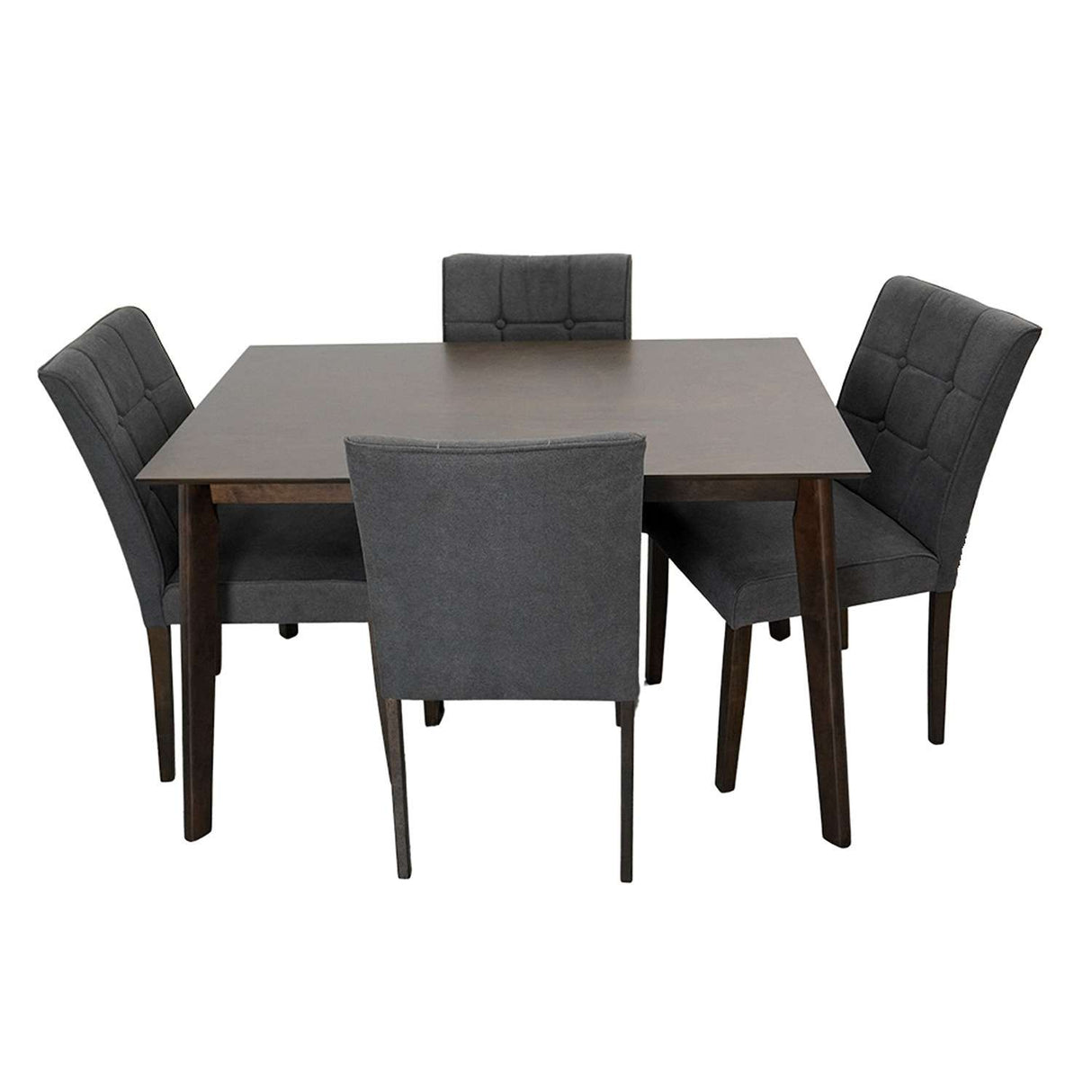 Comedor Enna Gris 120x74cm Rectangular de Cuatro Puestos y con Cuatro Sillas - Comedores | Bylmo