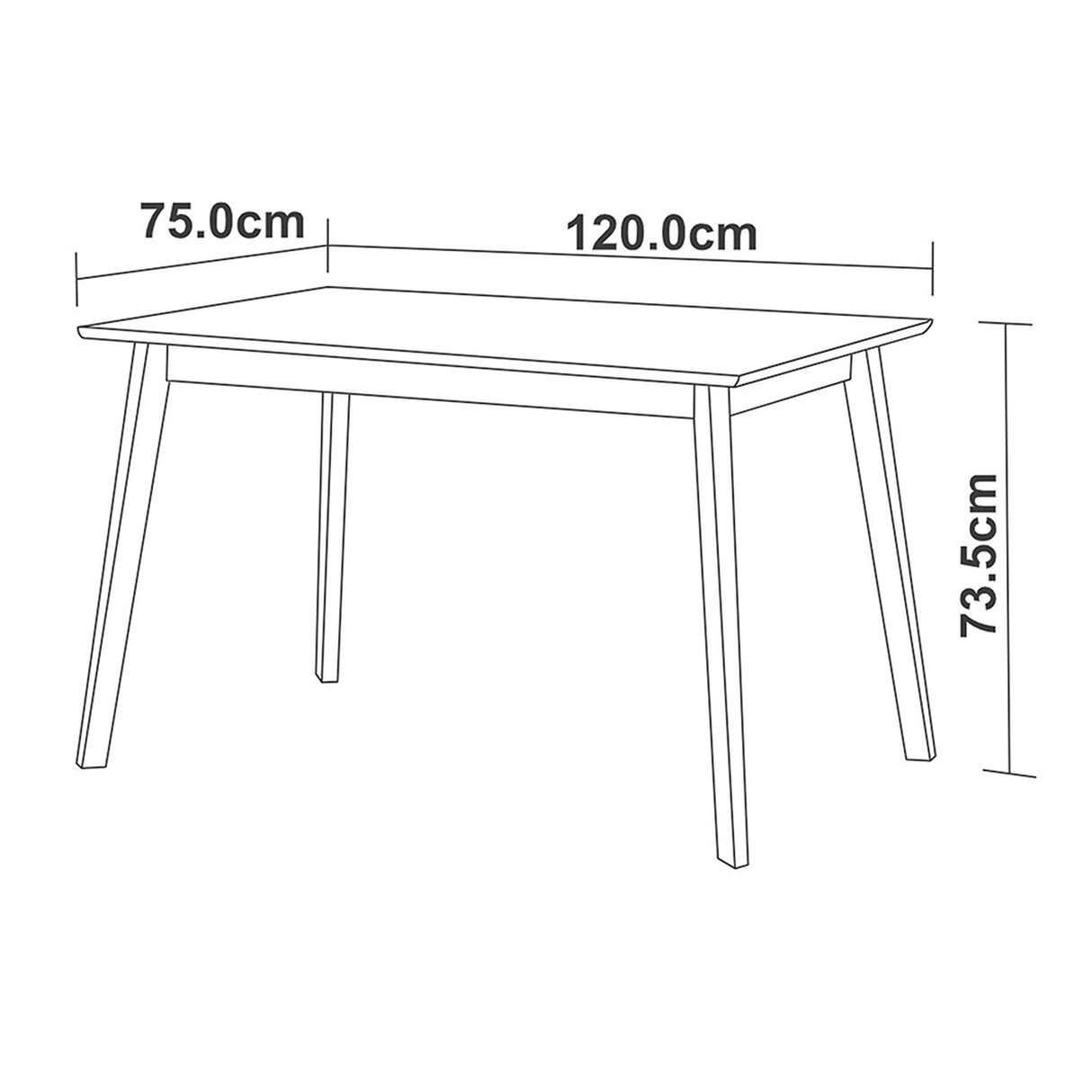 Comedor Enna Gris 120x74cm Rectangular de Cuatro Puestos y con Cuatro Sillas - Comedores | Bylmo