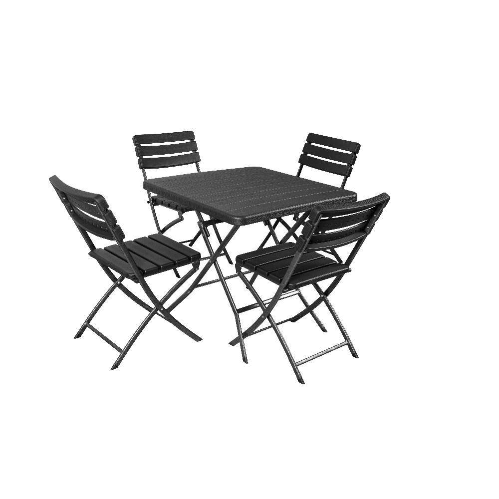 Comedor Luxe Negro 78 cm de Exterior Incluye Sillas - Comedores | Bylmo