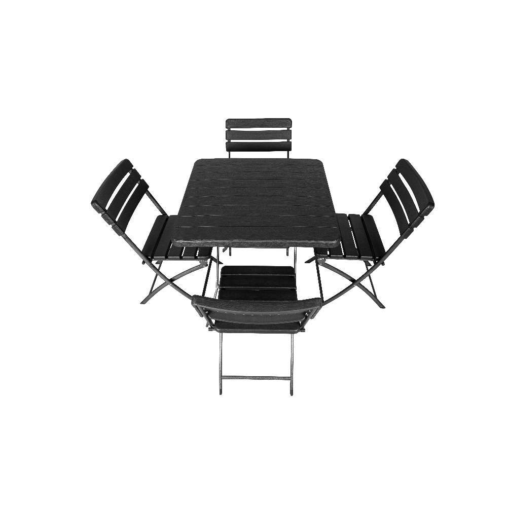 Comedor Luxe Negro 78 cm de Exterior Incluye Sillas - Comedores | Bylmo