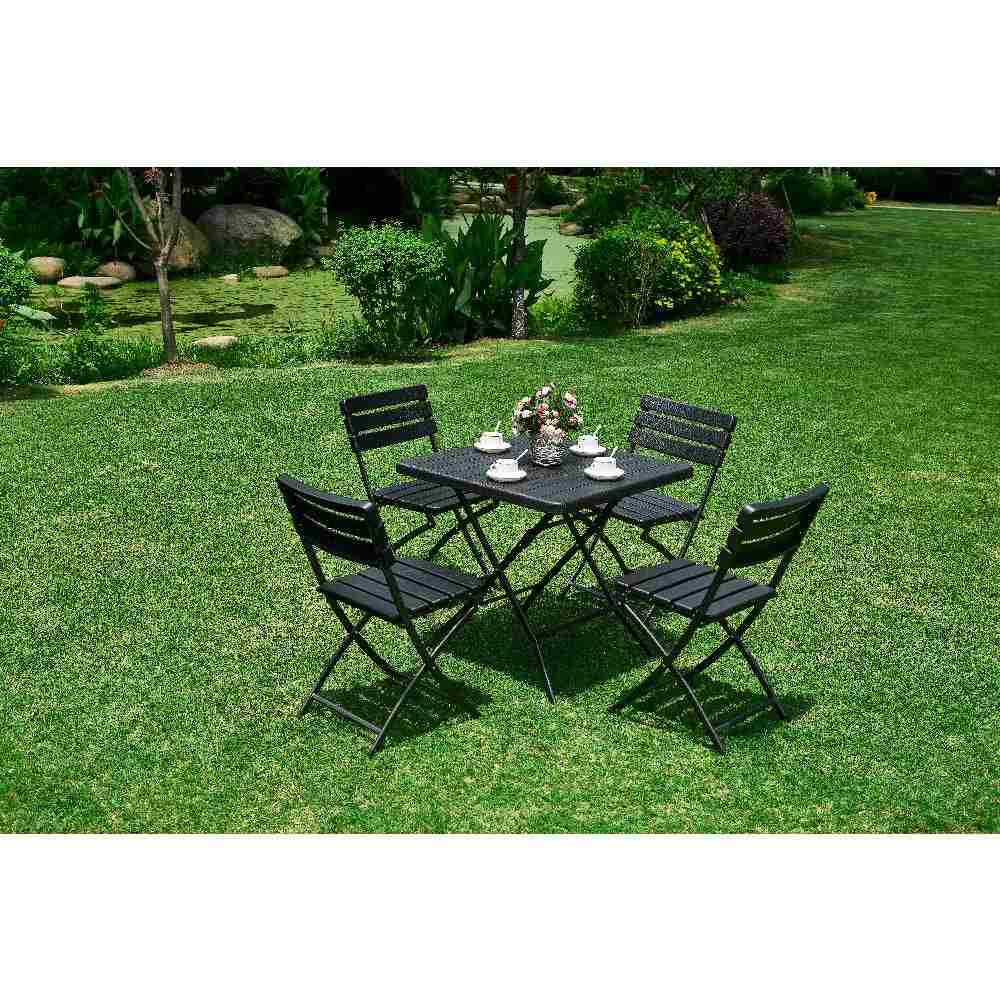 Comedor Luxe Negro 78 cm de Exterior Incluye Sillas - Comedores | Bylmo