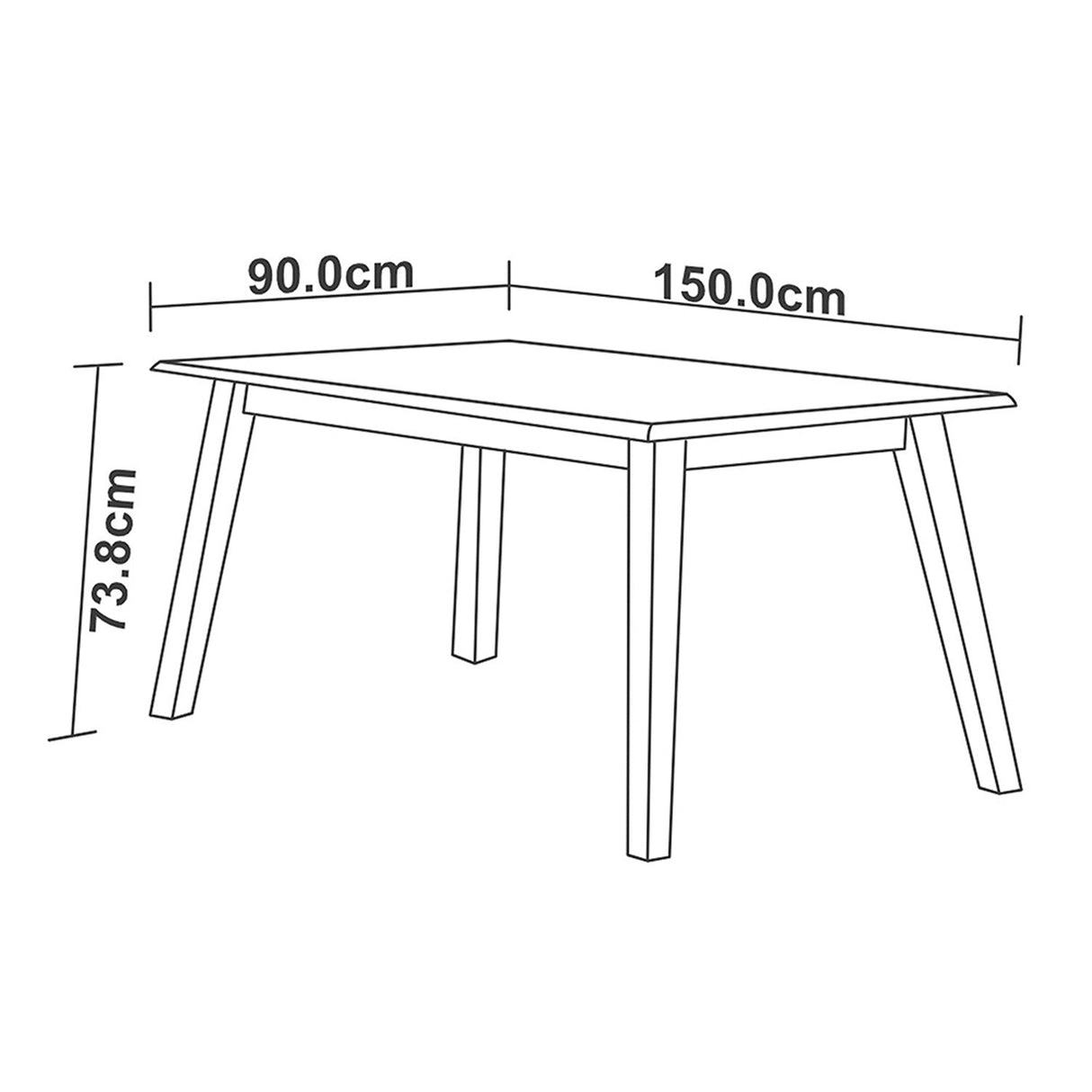 Comedor Glienza Cafe 150x74cm Rectangular de Seis Puestos y con Seis Sillas - Comedores | Bylmo