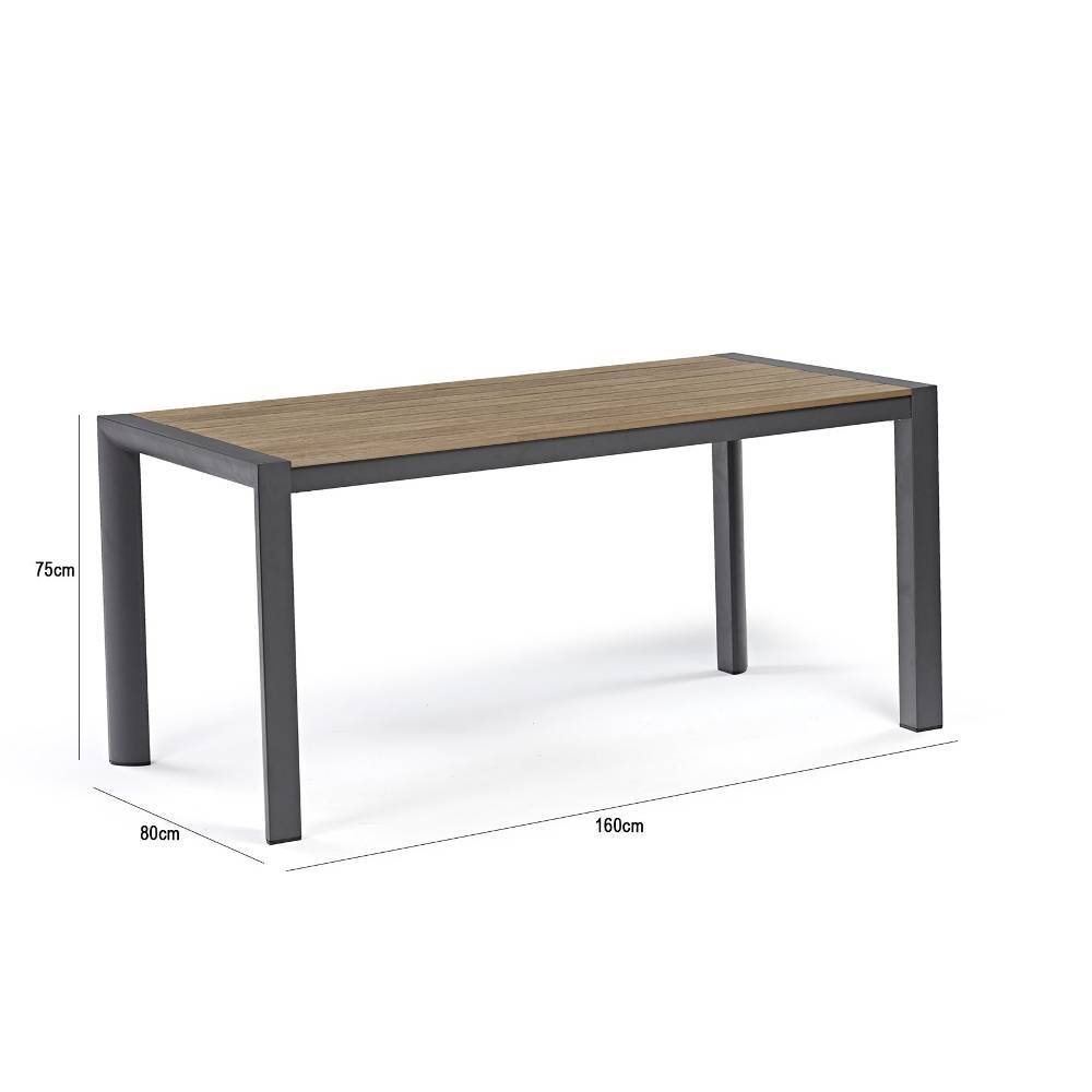 Comedor Tampere Gris 160 cm de Exterior - Comedores | Bylmo