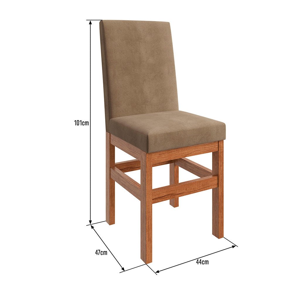 Comedor Orlando Canela 160 cm de Seis Puestos (Incluye Sillas) - Comedores | Bylmo