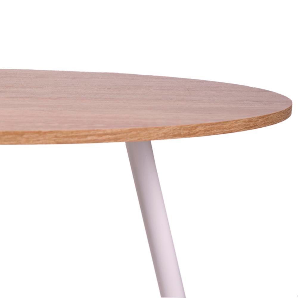 Comedor Like Vienes y Blanco 80x75cm Circular de Cuatro Puestos y sin Sillas - Comedores | Bylmo