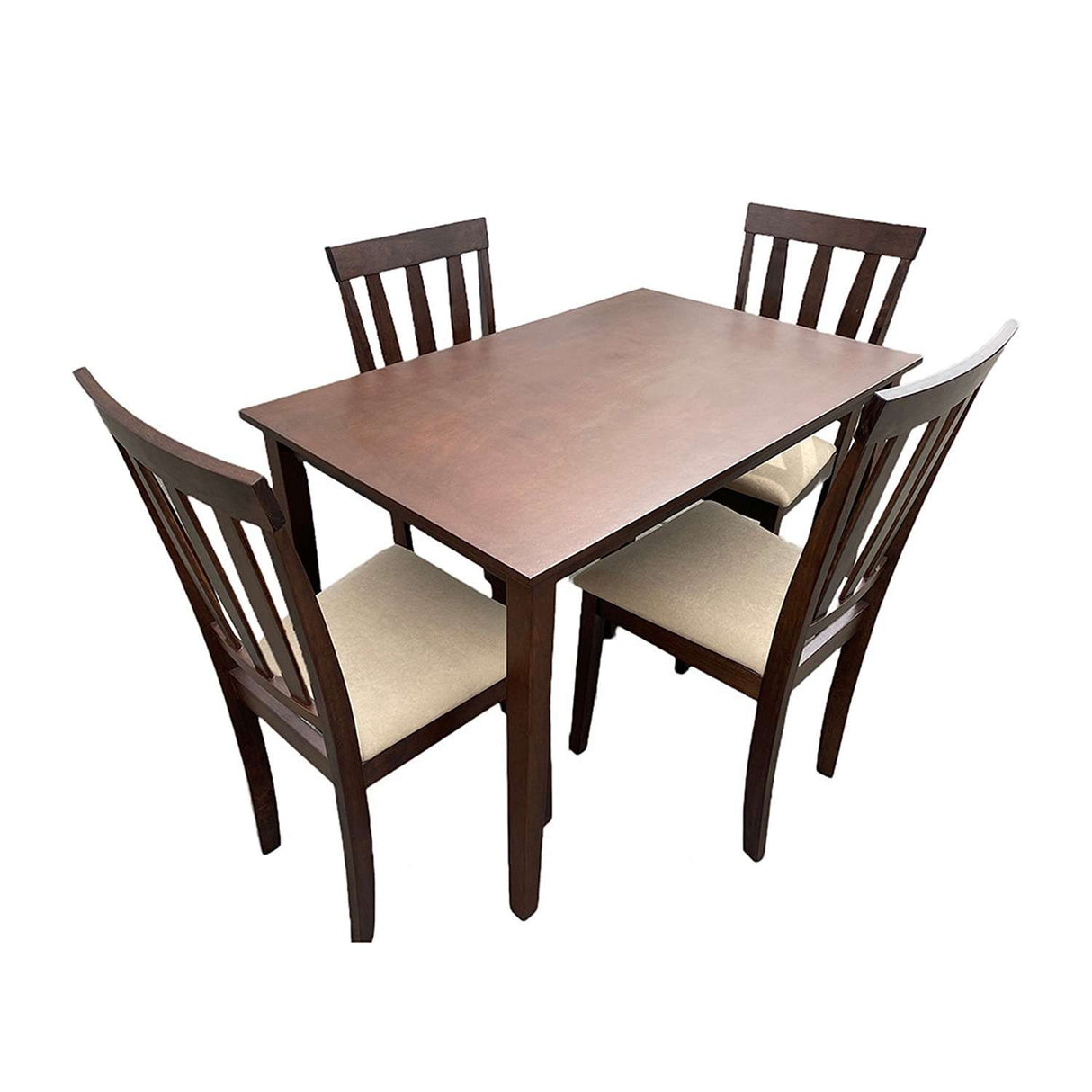 Comedor Salento Crema 110x74cm Rectangular de Cuatro Puestos y con Cuatro Sillas - Comedores | Bylmo